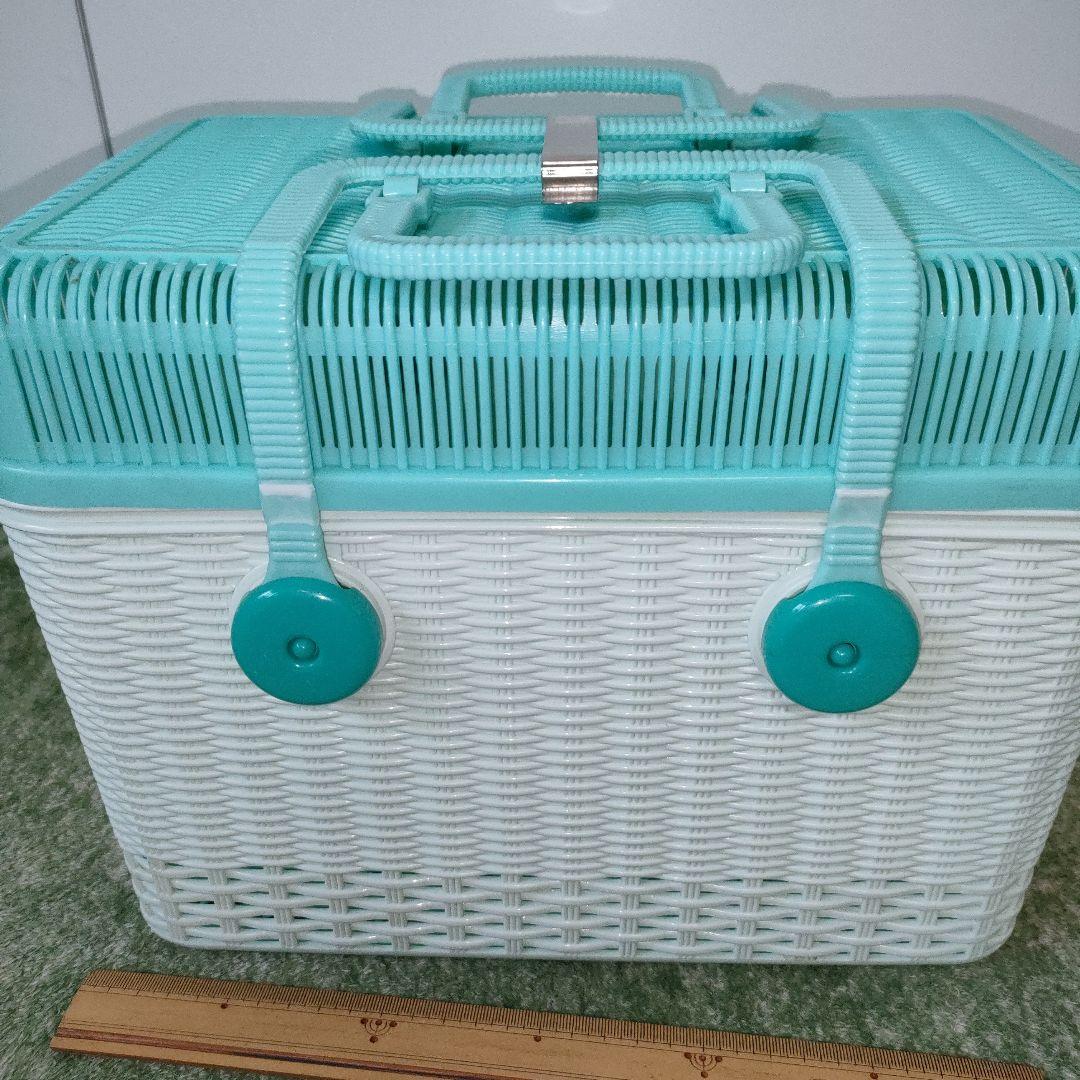 昭和レトロポップ　花柄鍋　ホーローピクニックバスケット　カゴ　まとめてセット