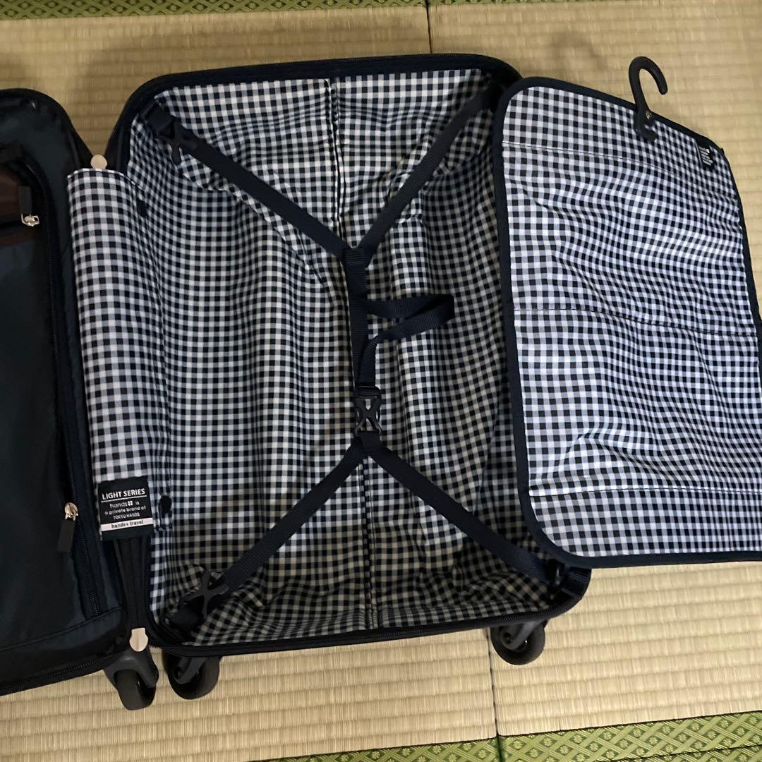 hands+ スーツケース フロントオープン ネイビー 機内持込可