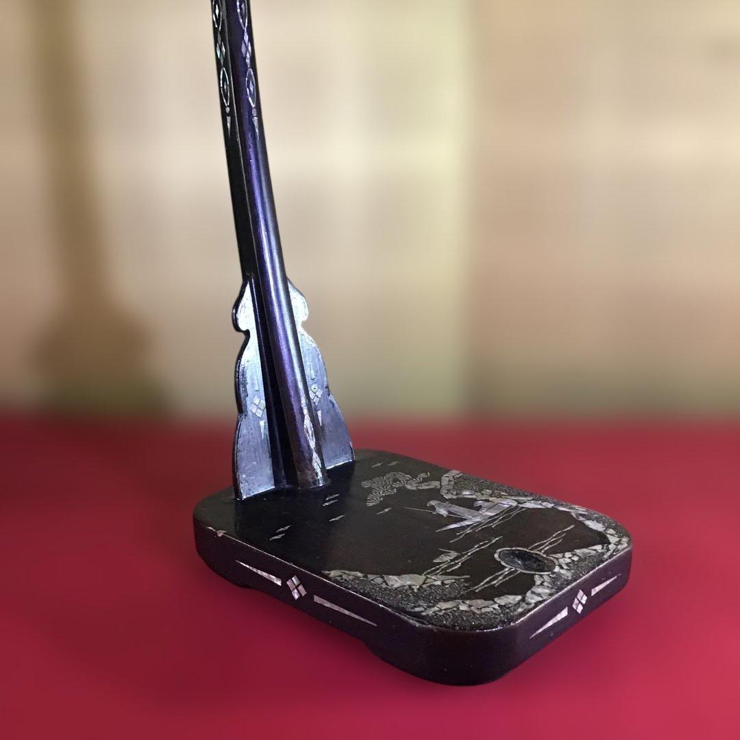 青貝貼太刀掛　刀架　時代物　　　　　　S4