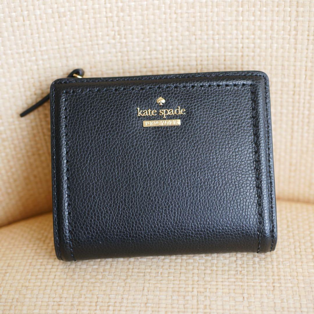 新品 使いやすい ケイトスペード 折り 財布 ブラック