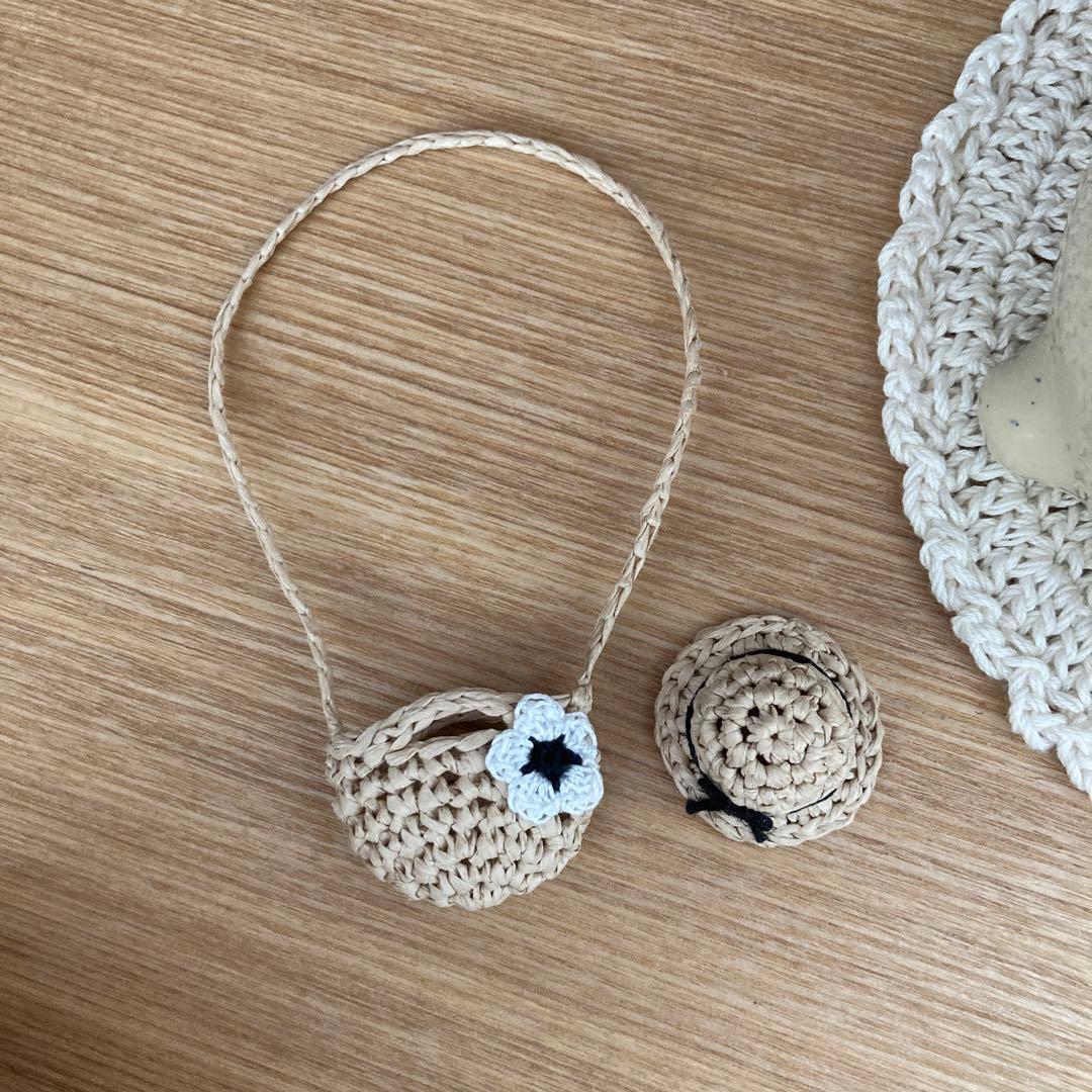 しろくま貯金箱　麦わら帽子　2点セット