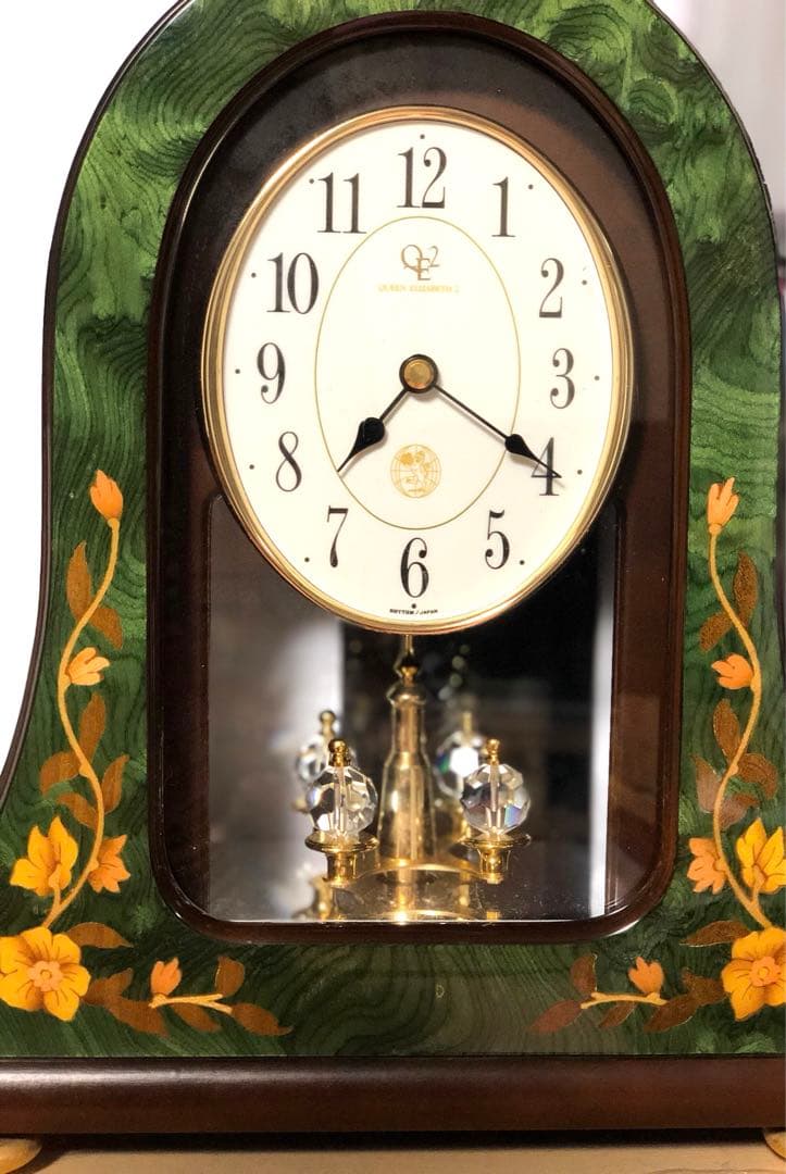 ジャンク　置時計クィーンエリザベス2 リズム時計