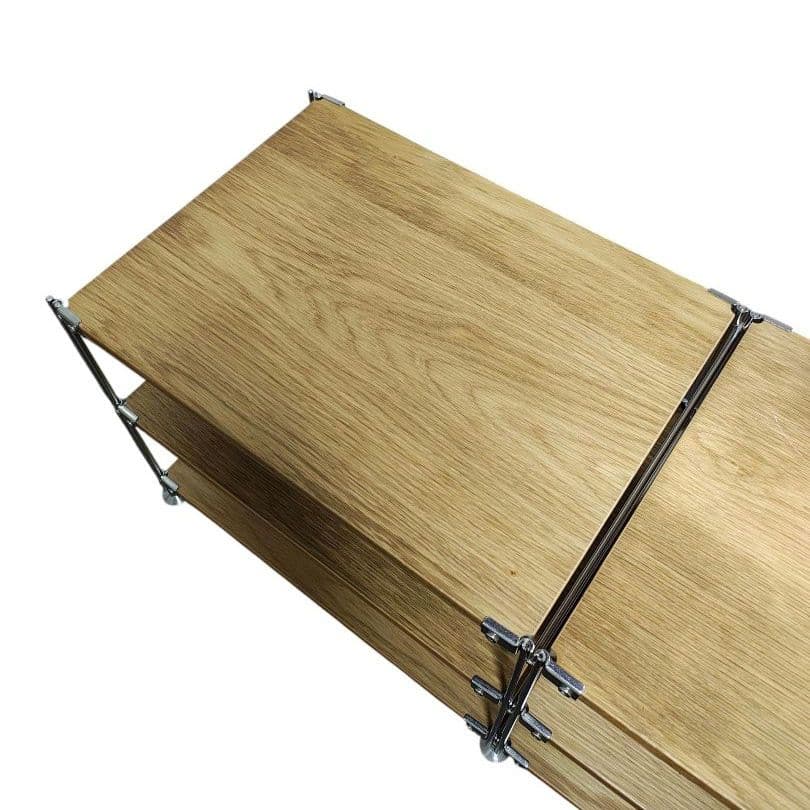 無印良品 MUJI ステンレスユニットシェルフ オーク材