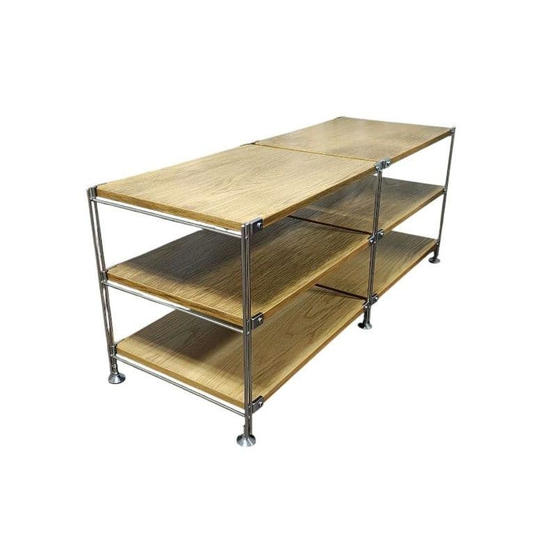 無印良品 MUJI ステンレスユニットシェルフ オーク材