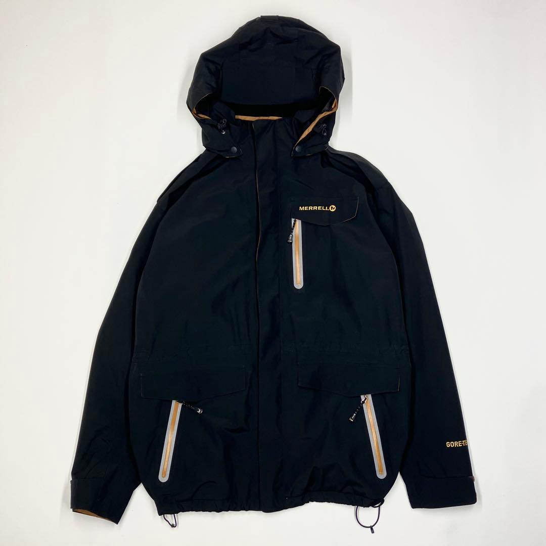 【ゴアテックス】メレル マウンテンパーカー L 黒 アウトドア 古着 登山 防水