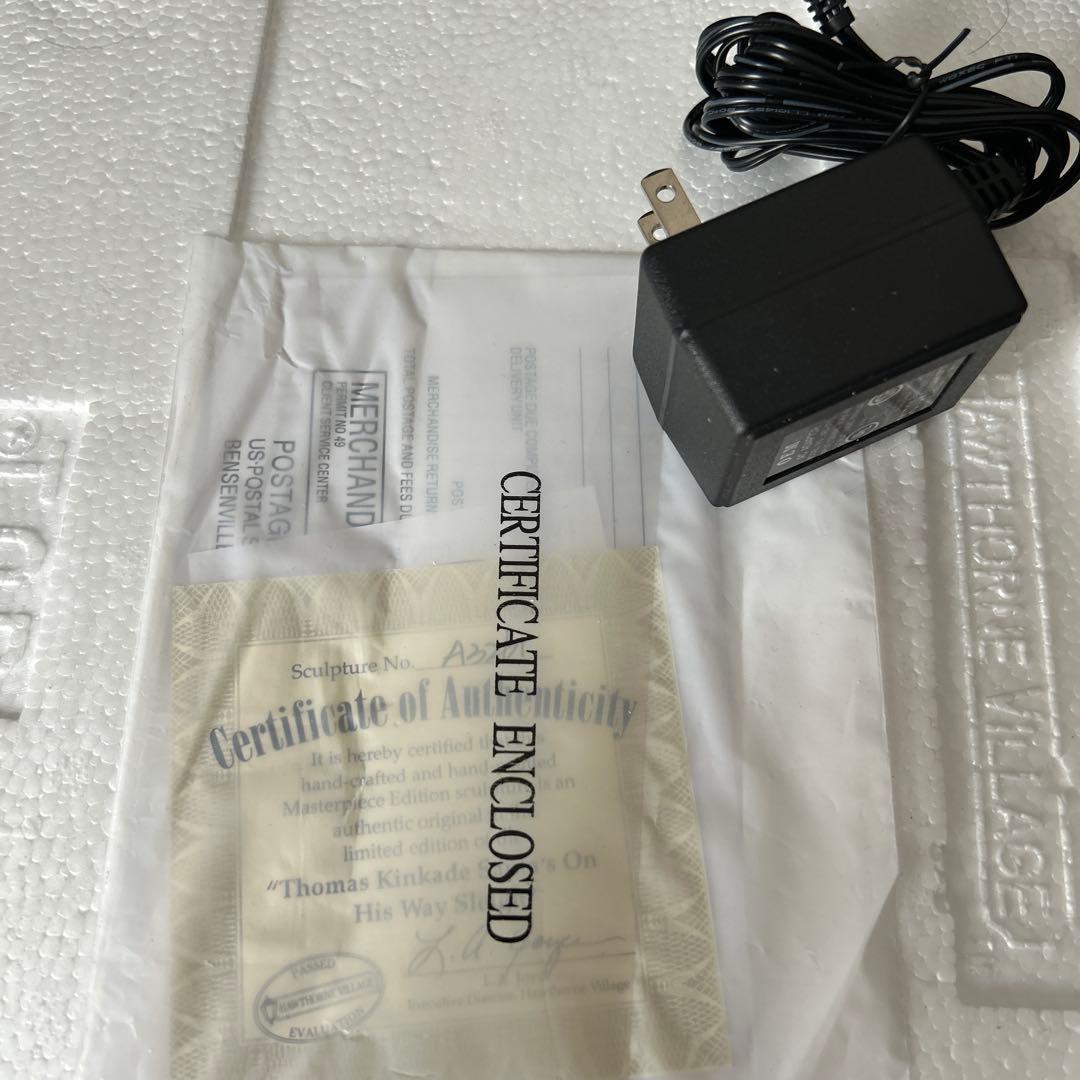 ★トーマスキンケード クリスマス サンタ＆トナカイ オルゴール ライトアップ