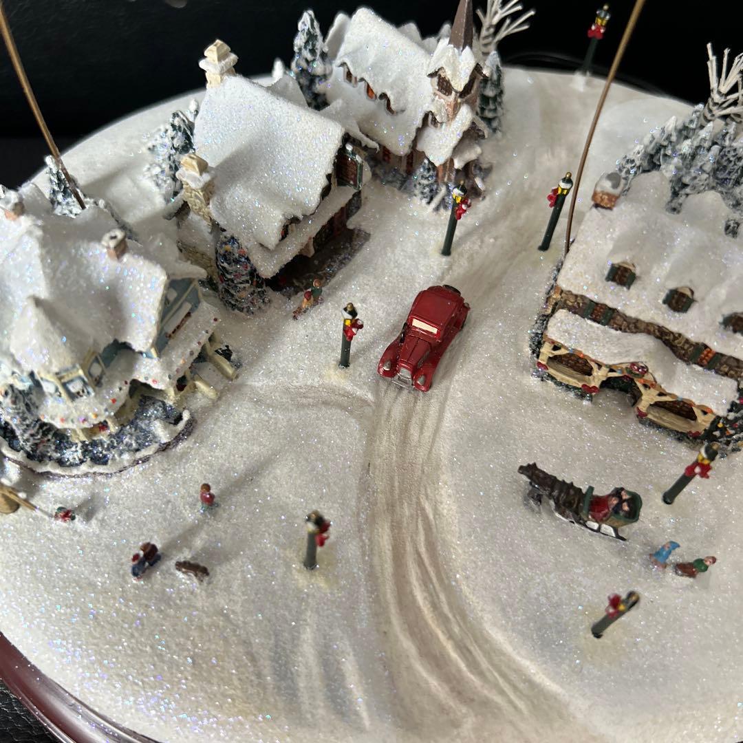 ★トーマスキンケード クリスマス サンタ＆トナカイ オルゴール ライトアップ