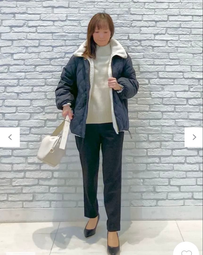 【TAION×UNFILO】リバーシブル ボアダウンジャケット グレー S 美品