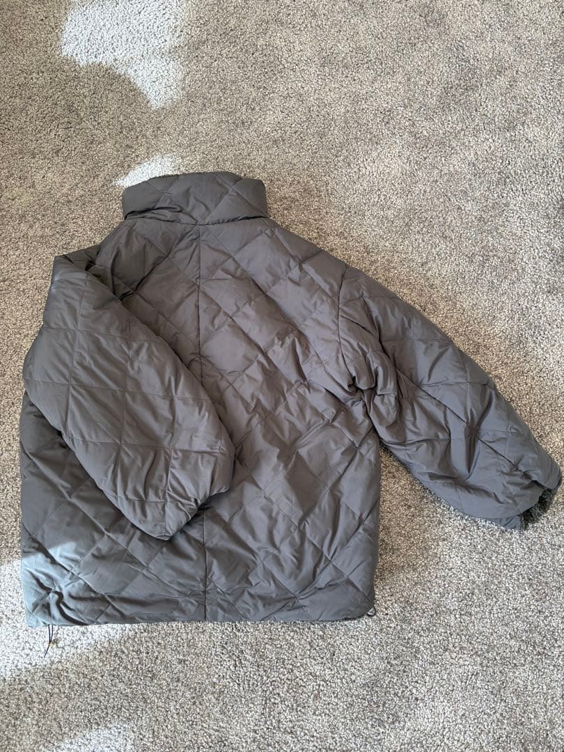 【TAION×UNFILO】リバーシブル ボアダウンジャケット グレー S 美品