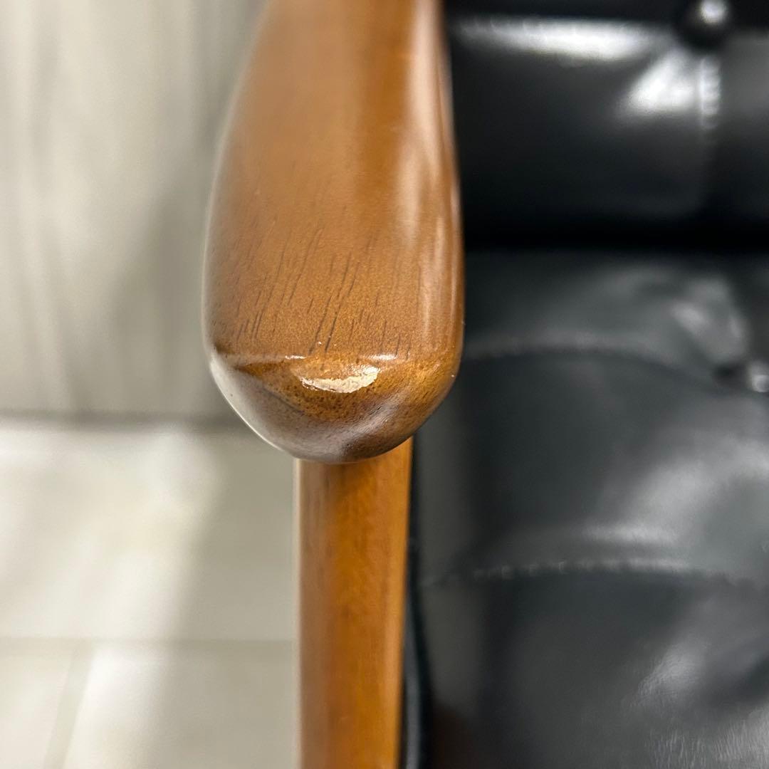 カリモク60 Kチェア ミニ ブラック ミニサイズの1Pソファ