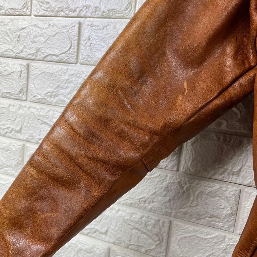 VANSON エンフィールド バンソン ENF 茶 36 シングルライダース