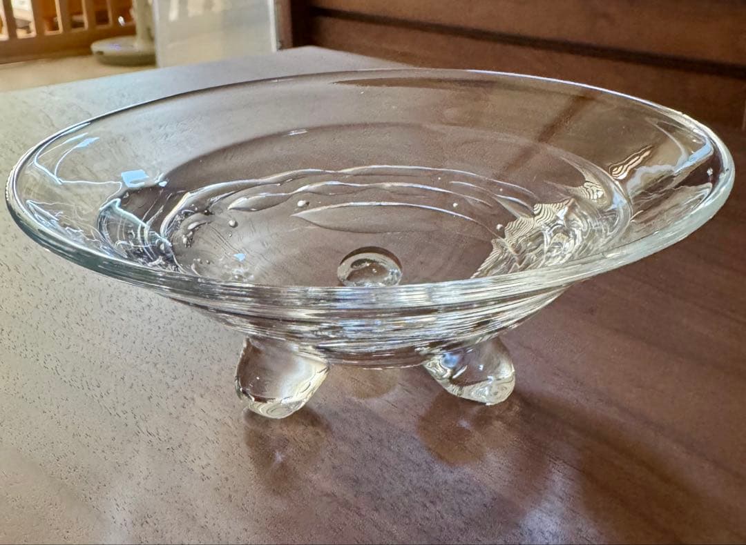 ガラス製ボウル 気泡入り 鉢 浅鉢 5個セット