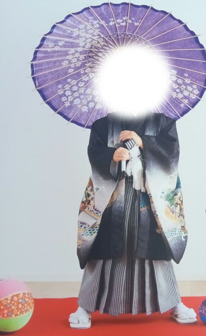 美品　七五三 豪華 子供 羽織　袴セット 着物12点　鷹 兜　男の子 ５歳 7歳