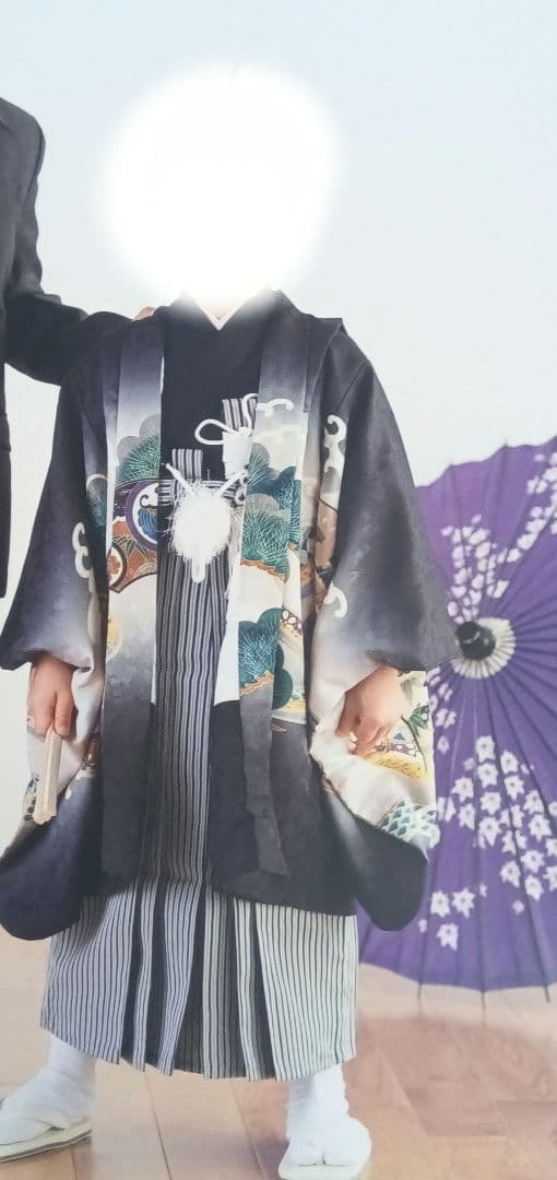 美品　七五三 豪華 子供 羽織　袴セット 着物12点　鷹 兜　男の子 ５歳 7歳