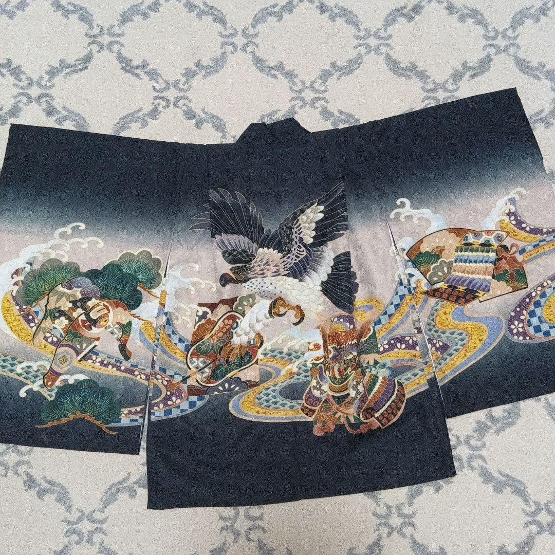 美品　七五三 豪華 子供 羽織　袴セット 着物12点　鷹 兜　男の子 ５歳 7歳