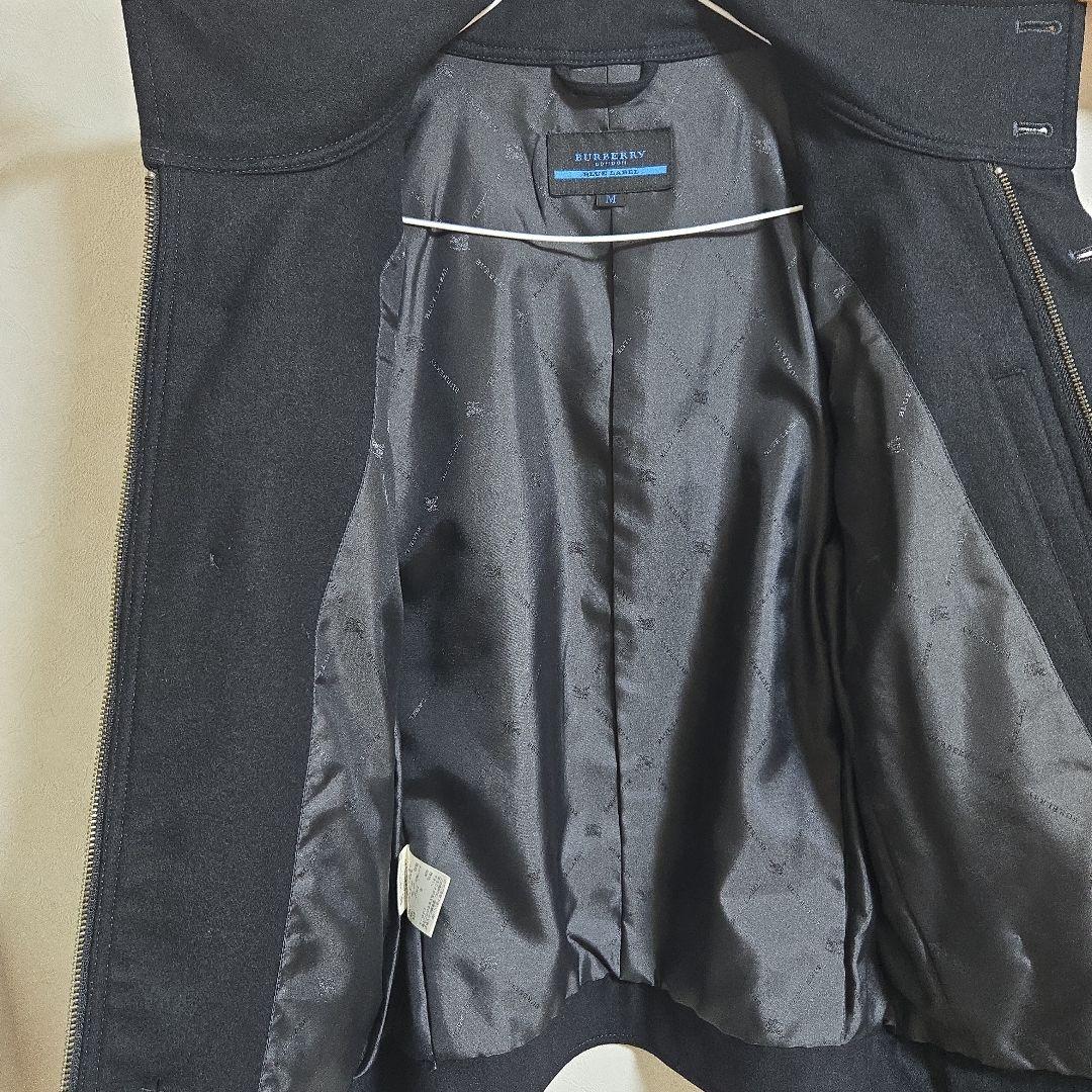 バーバリーブルーレーベル ウールコート ジャケット モノグラム 黒　M