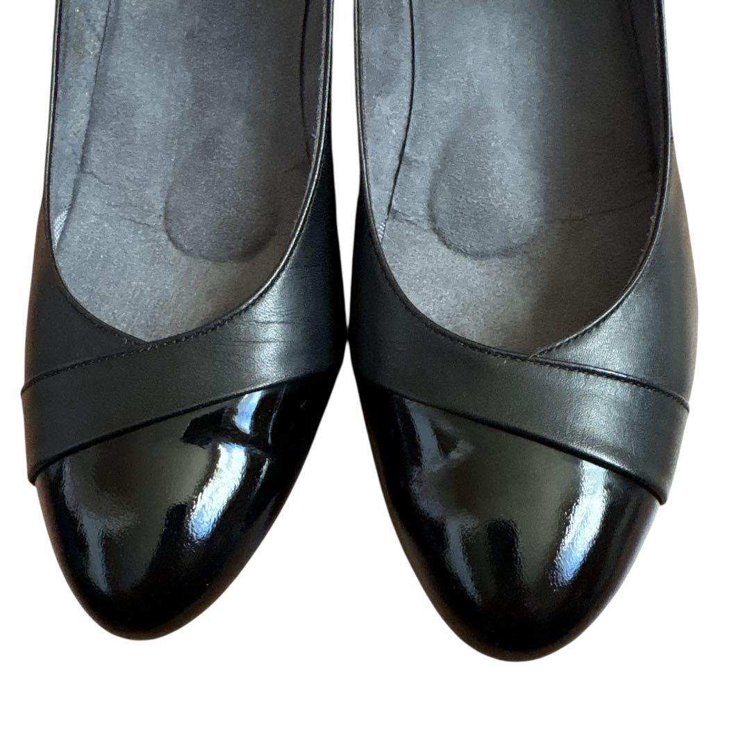 美品✨ pedala ストラップ コンフォート パンプス 23.5㌢ ブラック