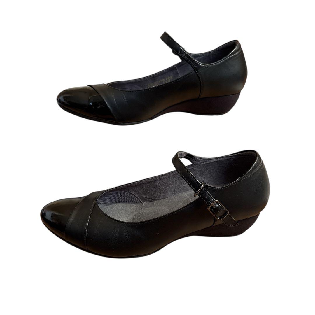 美品✨ pedala ストラップ コンフォート パンプス 23.5㌢ ブラック