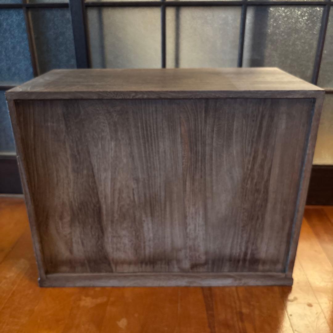 箱長　箪笥　木目込　桐木目込細工　鈴　昭和レトロ　インテリア　訳あり