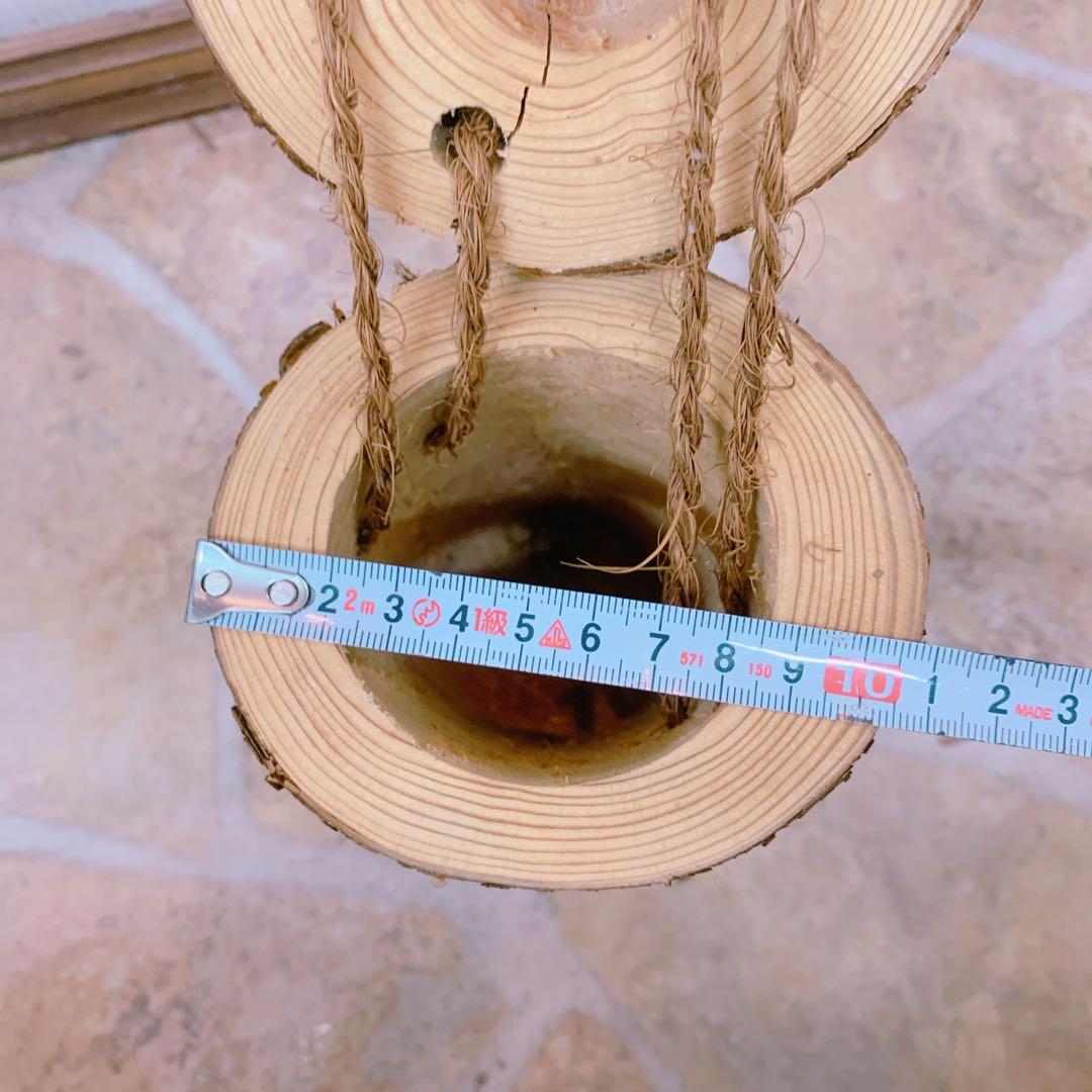 吉野杉　丸太の入れ物　木のケース　北欧　インテリア飾り　天然木　和モダン