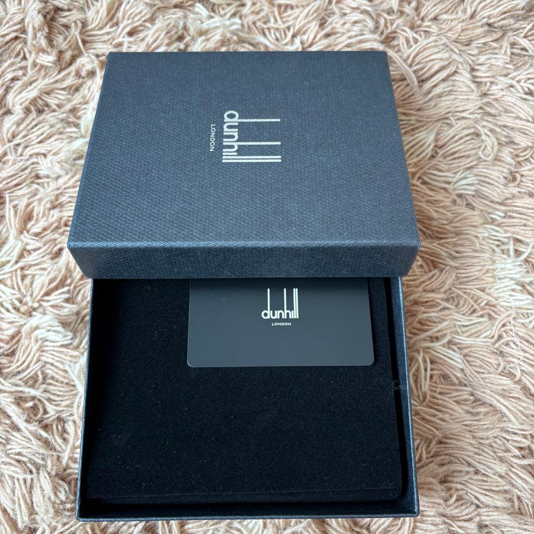 【未使用】dunhill ダンヒル ダークブラウン レザー 二つ折り財布 メンズ