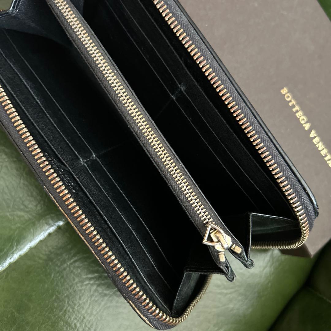 大人気★Bottega Veneta ★ブラックレザー長財布