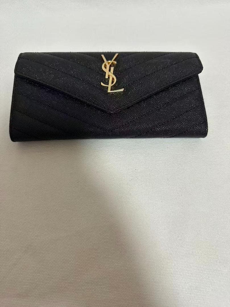 美品 Saint Laurent ブラック ロング財布