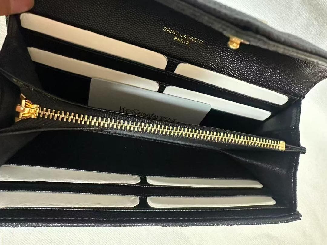 美品 Saint Laurent ブラック ロング財布
