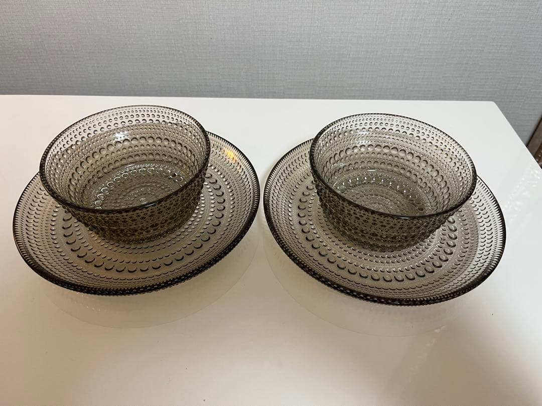 イッタラ カステへルミ食器セット ボウル2個 プレート2枚 リネンカラー