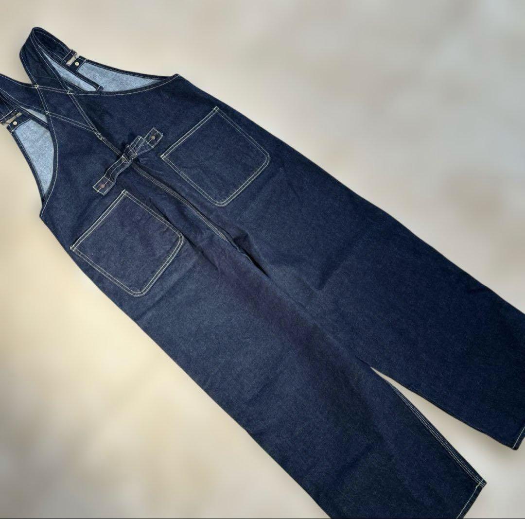 【新品タグ付き】かぐれ　デニムオーバーオール　インディゴ　サイズ1