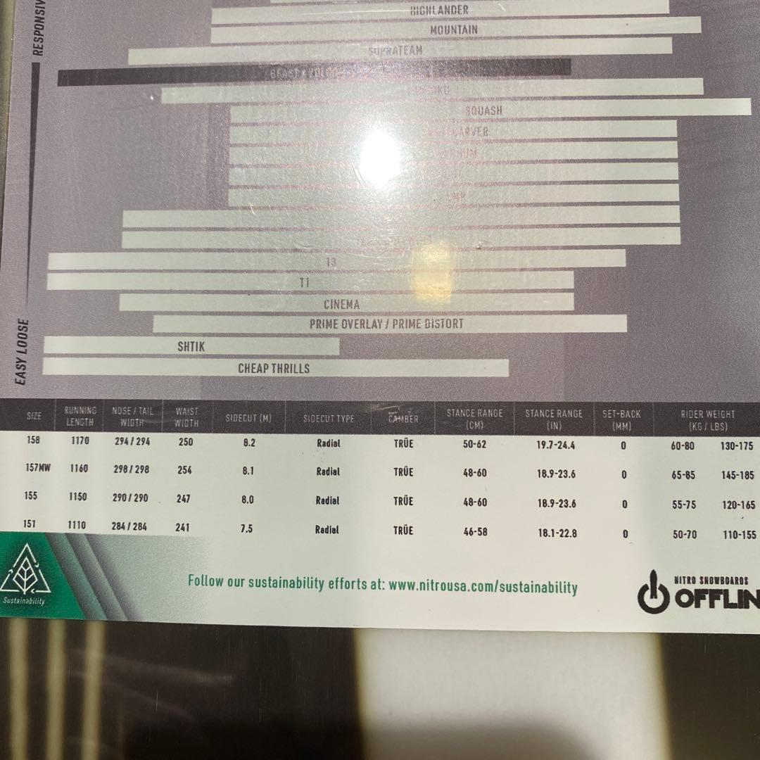【レア新品】VOLCOM x NITRO スノーボード 155cm スノボ