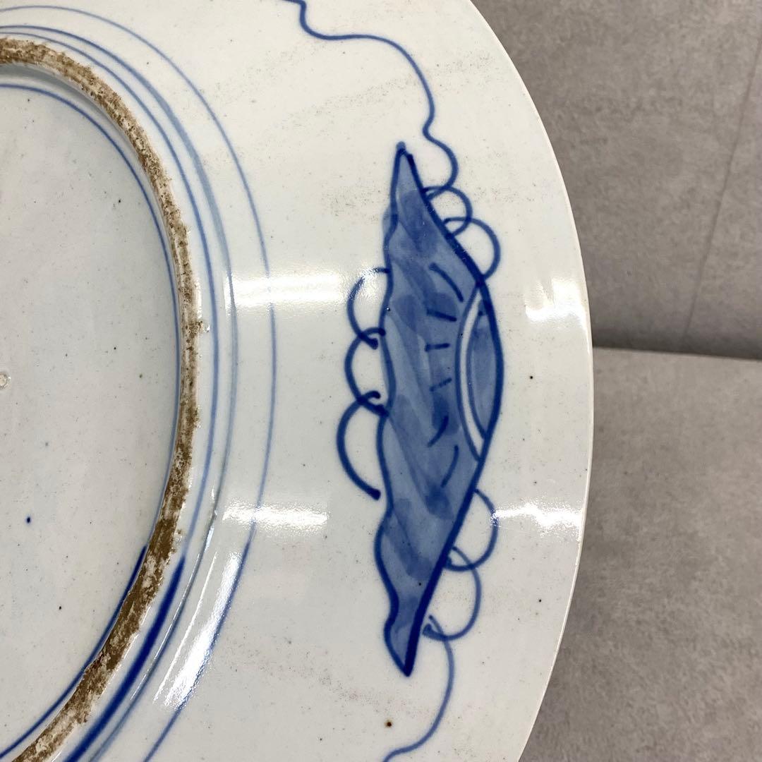 直径41.4cm ! 大皿 飾り皿 時代物 花 蝶々 アンティーク 昭和レトロ④