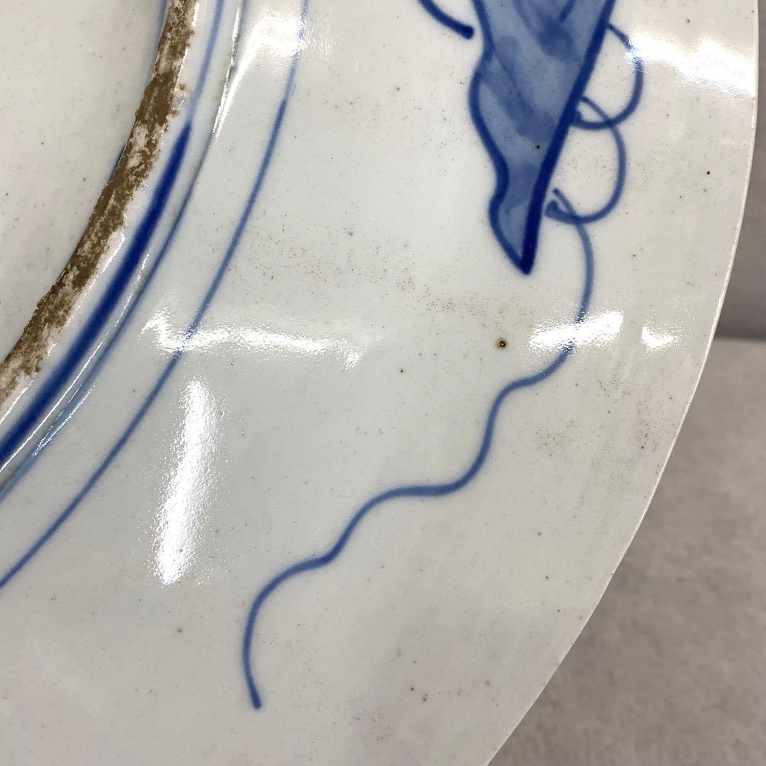 直径41.4cm ! 大皿 飾り皿 時代物 花 蝶々 アンティーク 昭和レトロ④