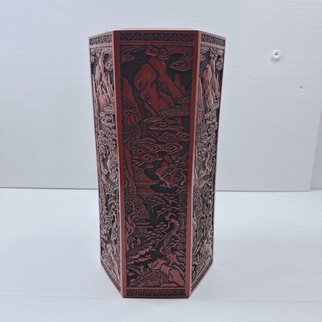 k2121 仙台堆朱　花瓶 フラワーベース　花入