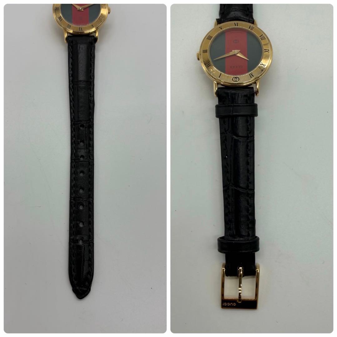 稼働/新品ベルト✨グッチ 腕時計 3000L シェリーライン QZ ヴィンテージ