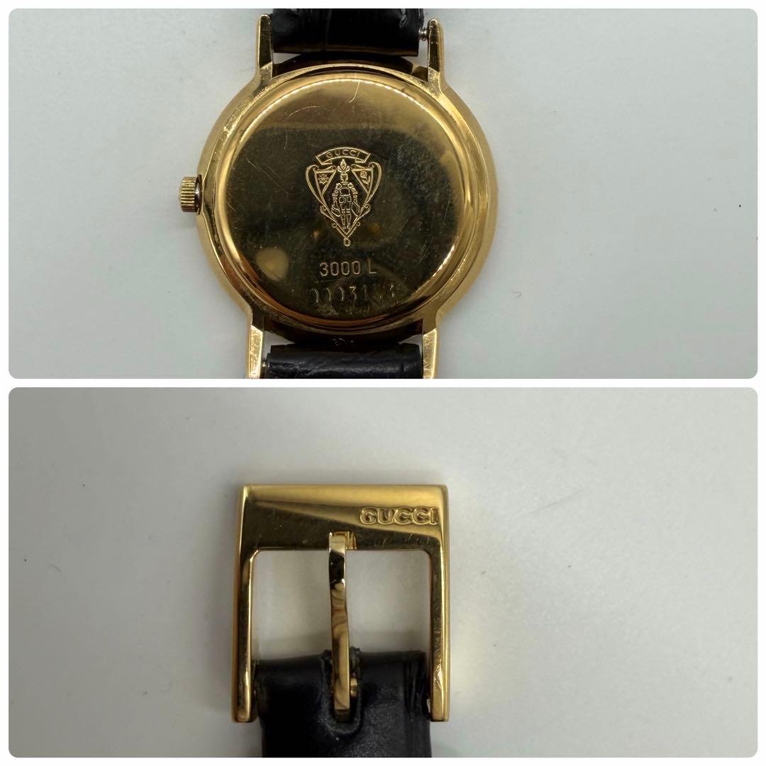 稼働/新品ベルト✨グッチ 腕時計 3000L シェリーライン QZ ヴィンテージ