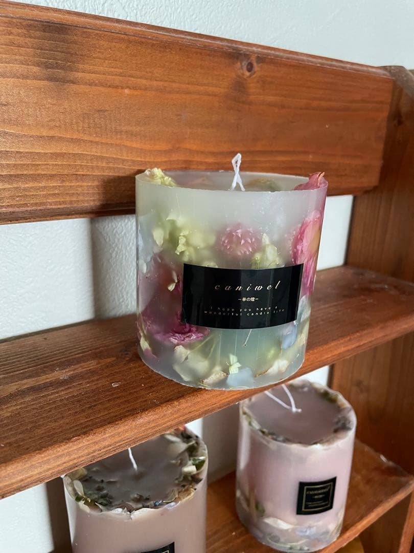 【NO.39】ボタニカル(ローズ)キャンドル 効能バッチリなペパーミントの香り