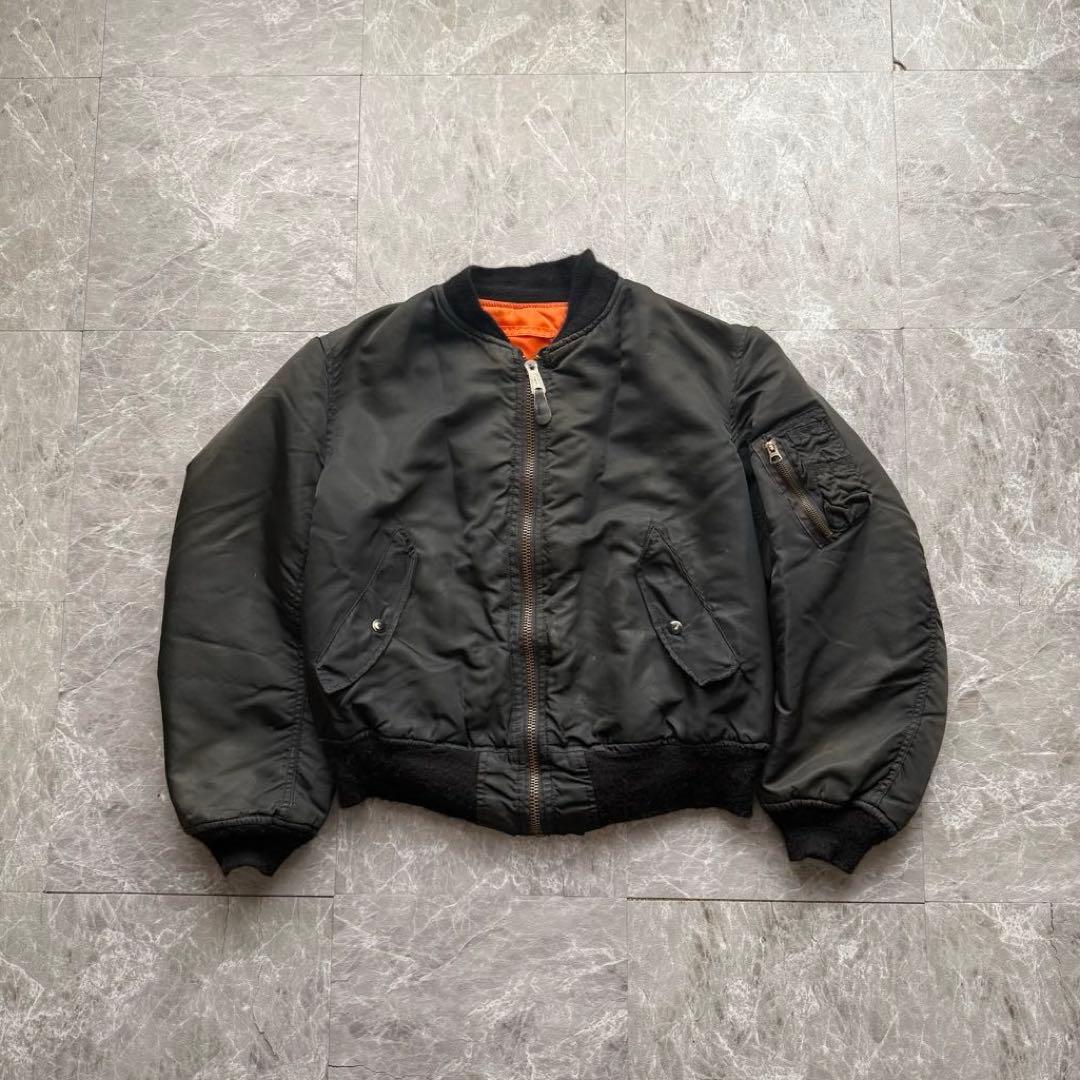 USA製　MA-1 ボンバージャケット　短丈　リバーシブル　ヴィンテージ