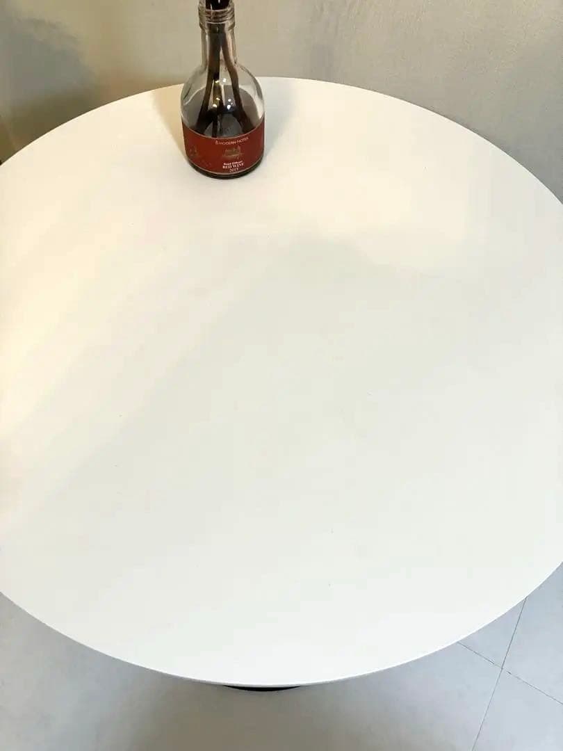 美品　カフェテーブル ホワイト 円形60