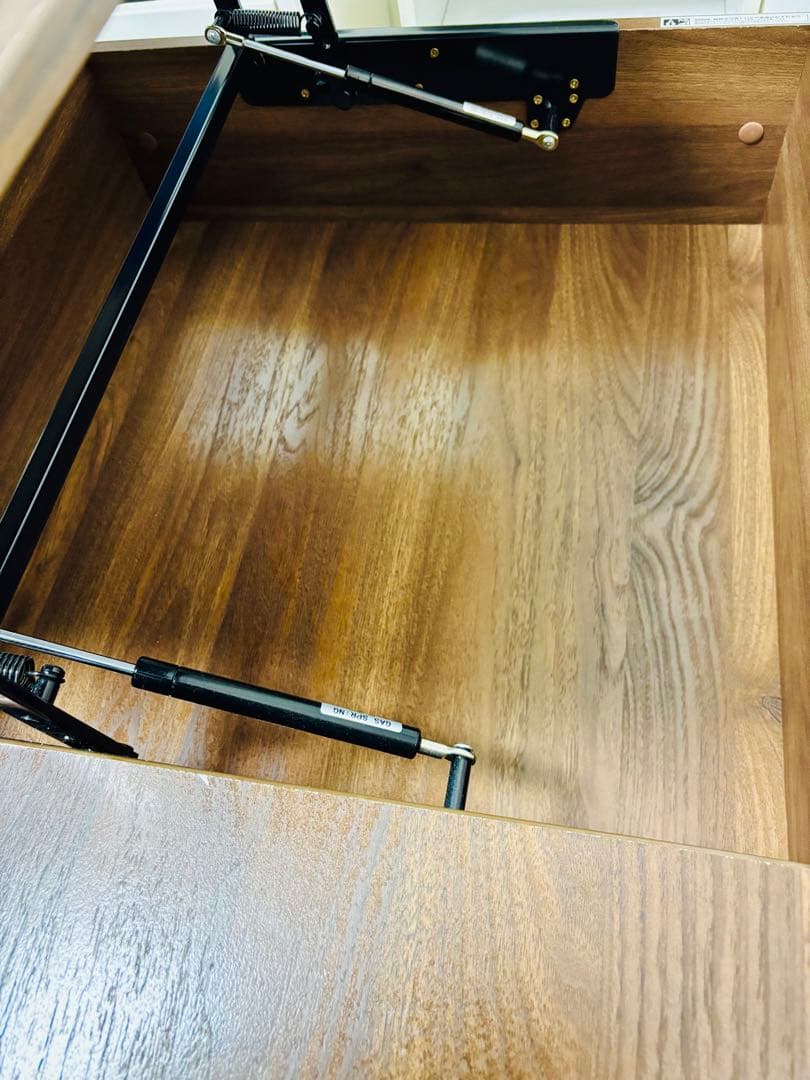 ニトリ　センターテーブル（リフティ100）リフトアップ昇降式収納付き