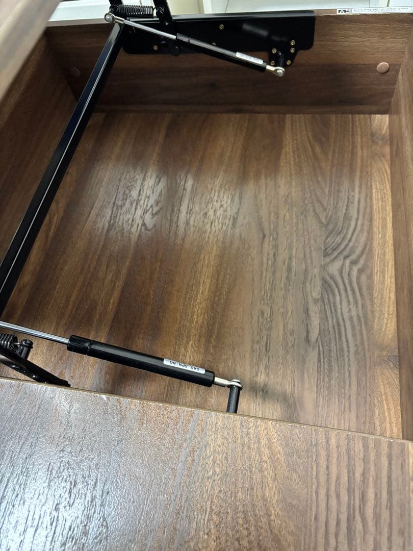 ニトリ　センターテーブル（リフティ100）リフトアップ昇降式収納付き