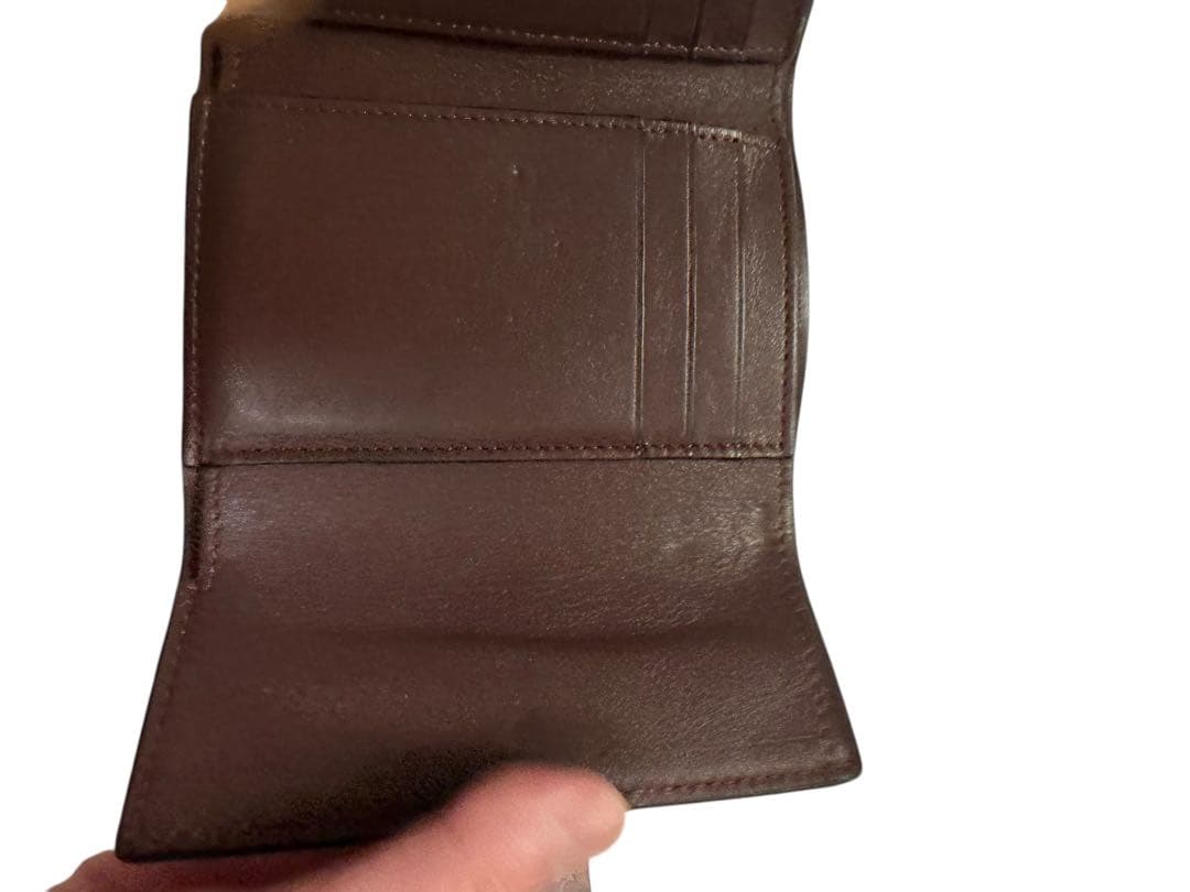 黒*め様 LOEWE　ロエベ　三つ折り財布　パープル