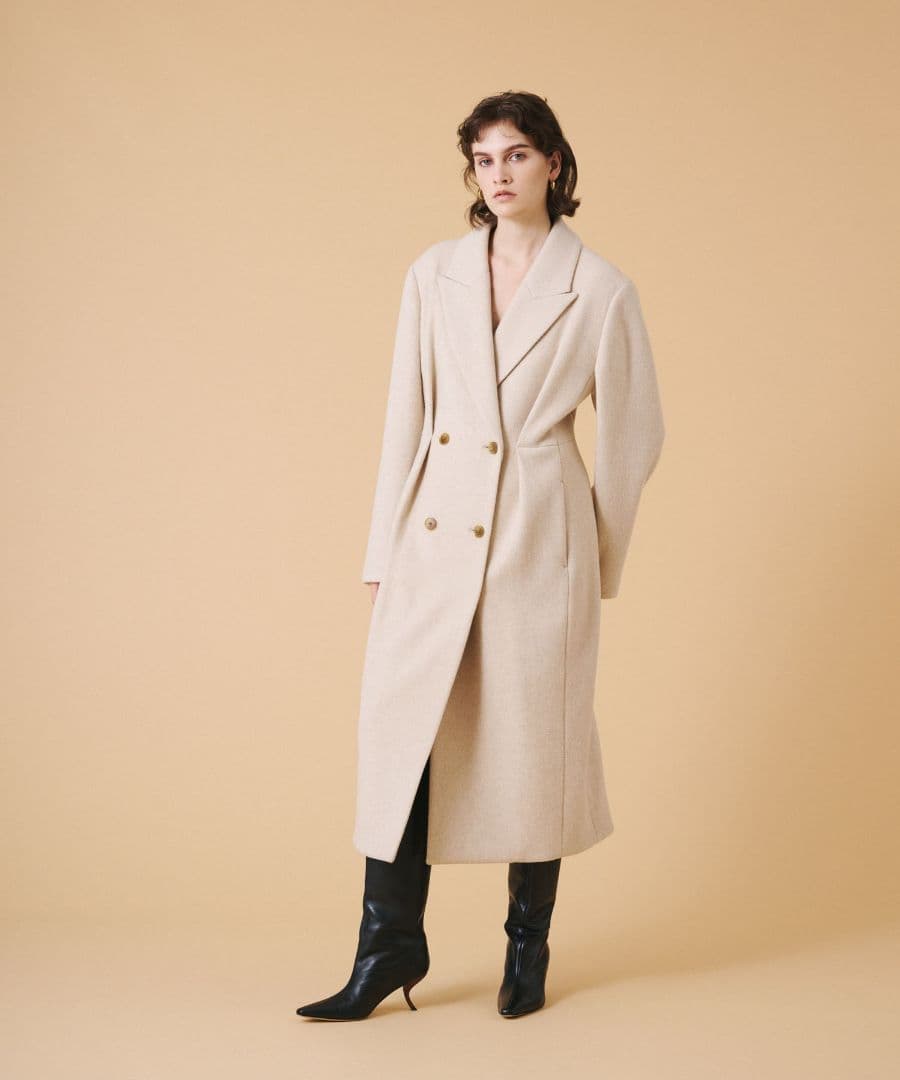 【美品】ESTNATION COLUMN コラム シェイプドダブルコート 36