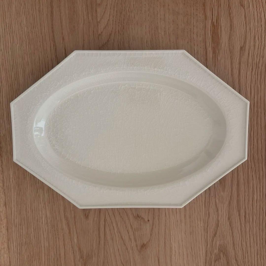 【新品 未使用】石川隆児 オーバル オクトゴナル プレート 貫入 作家