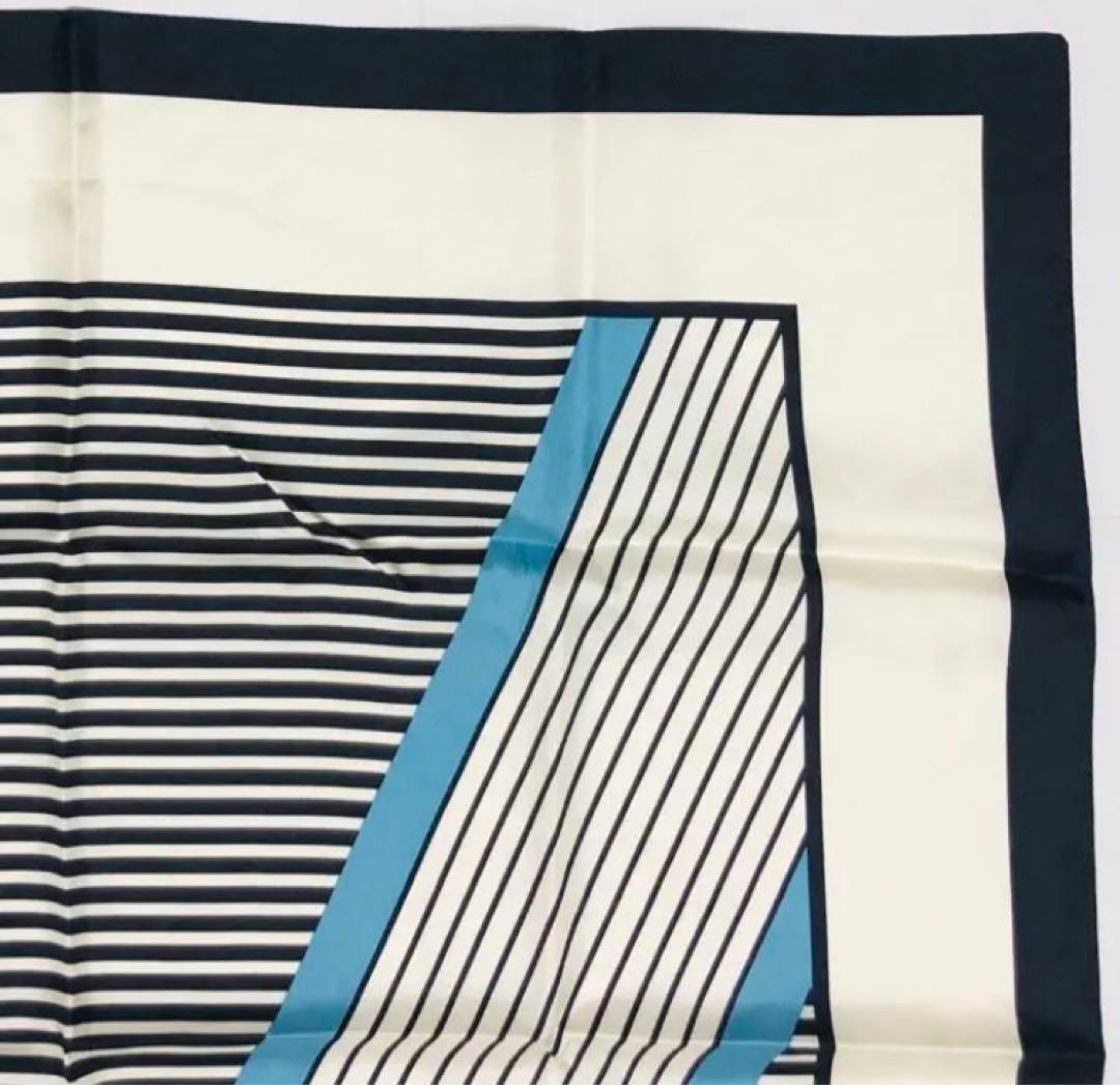 美品 LOUIS VUITTON ルイヴィトン スカーフ シルク しま模様