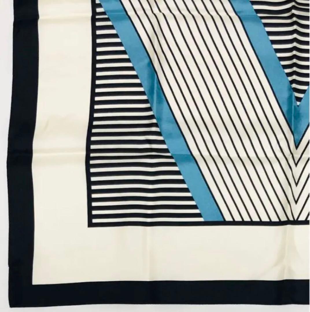 美品 LOUIS VUITTON ルイヴィトン スカーフ シルク しま模様
