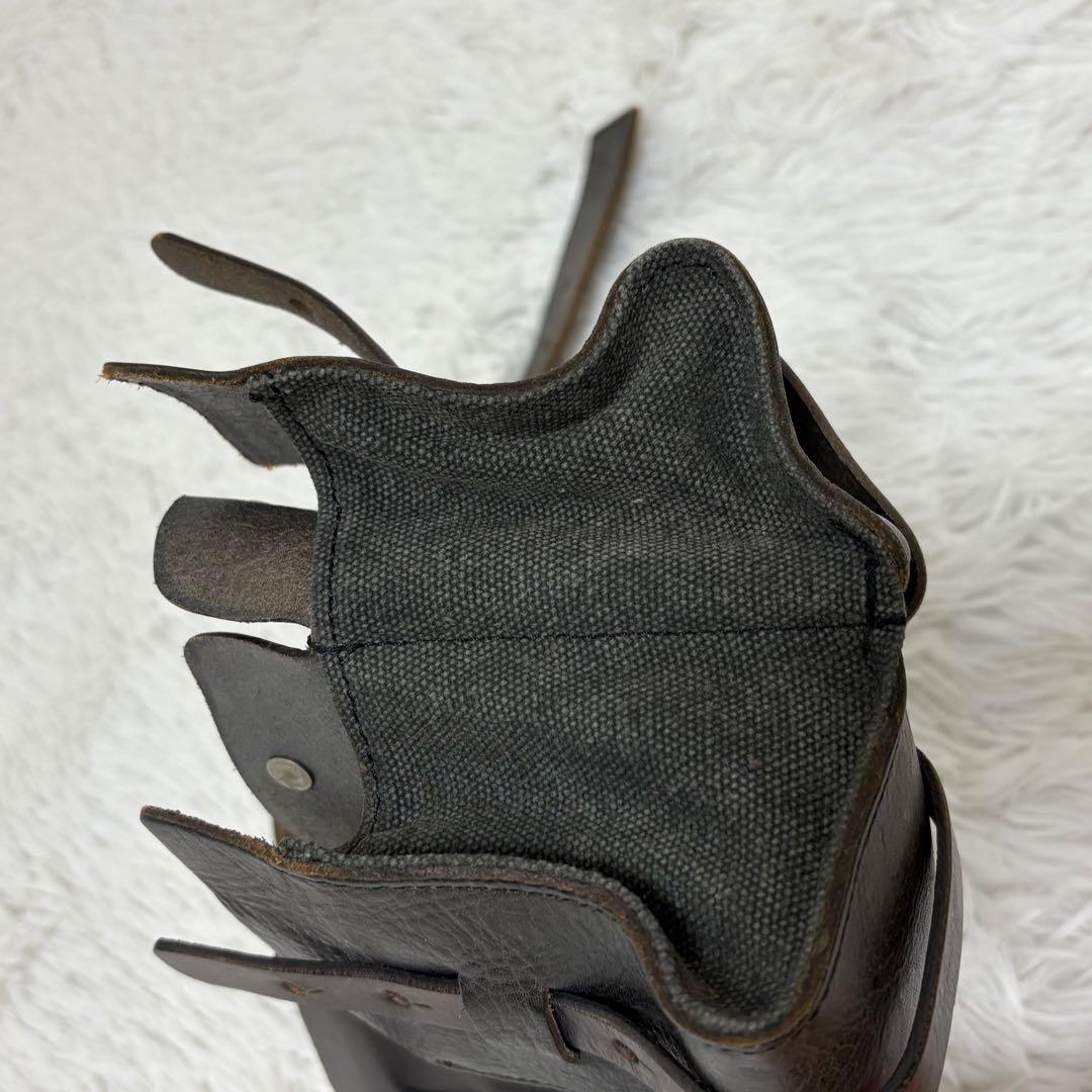 MORGAN ベルト　バンダリア　レザー　ポケット　3連　ミリタリー