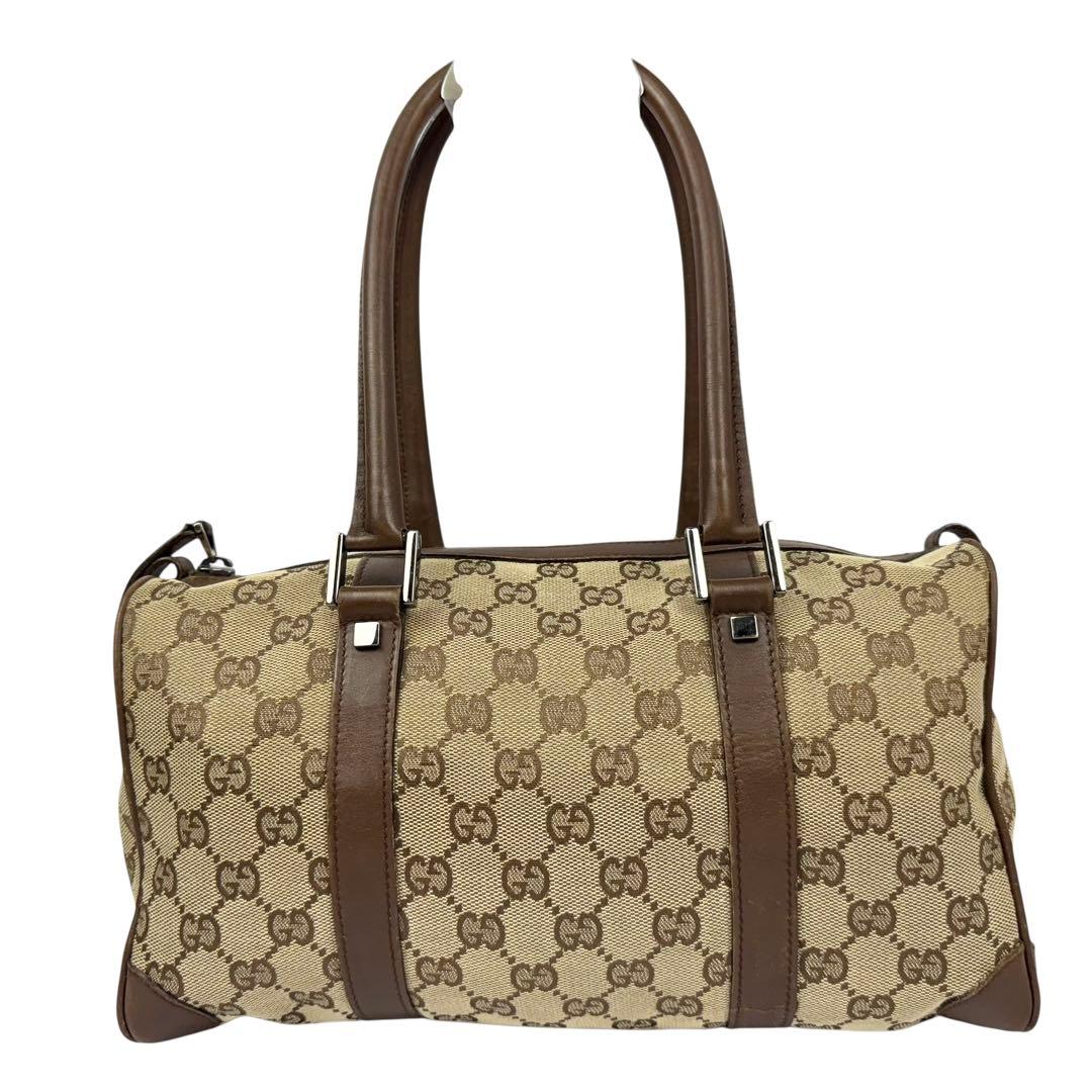 GUCCI グッチ GGキャンバス ミニボストンバッグ 肩掛け ベージュ 保存袋