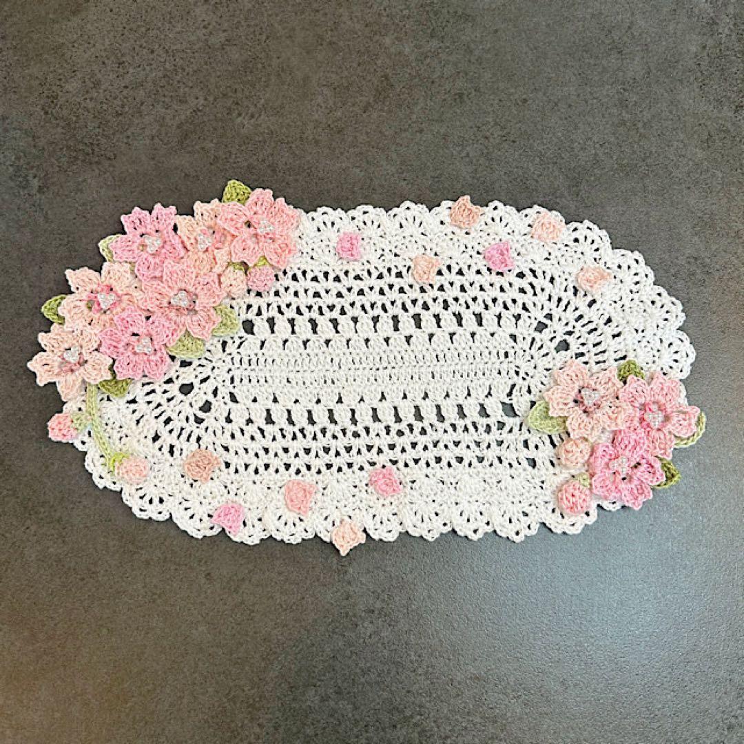 さばねこ＊ハンドメイド＊レース編み＊ドイリー＊コースター