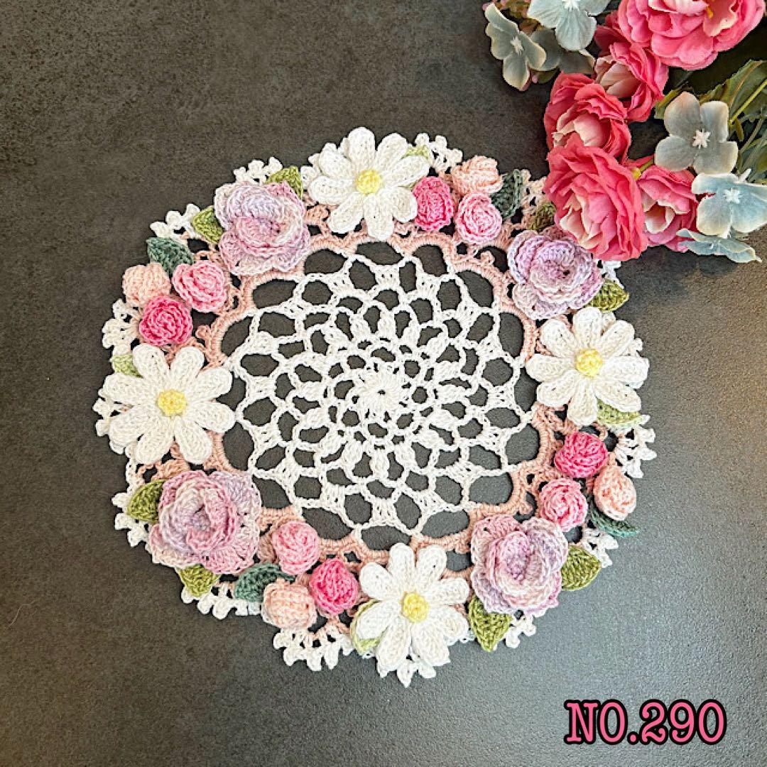 さばねこ＊ハンドメイド＊レース編み＊ドイリー＊コースター